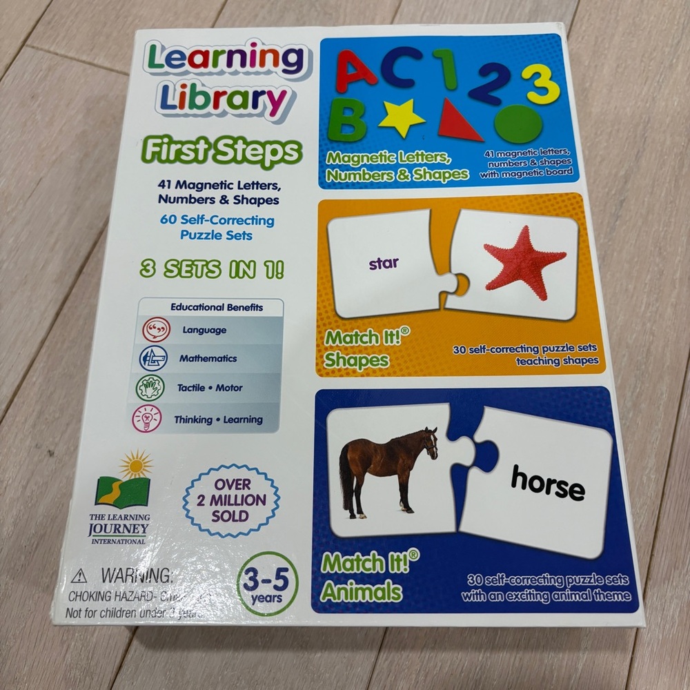 Learning Journey's Library First Steps Set Numbers/Letters/Shapes/Animals New